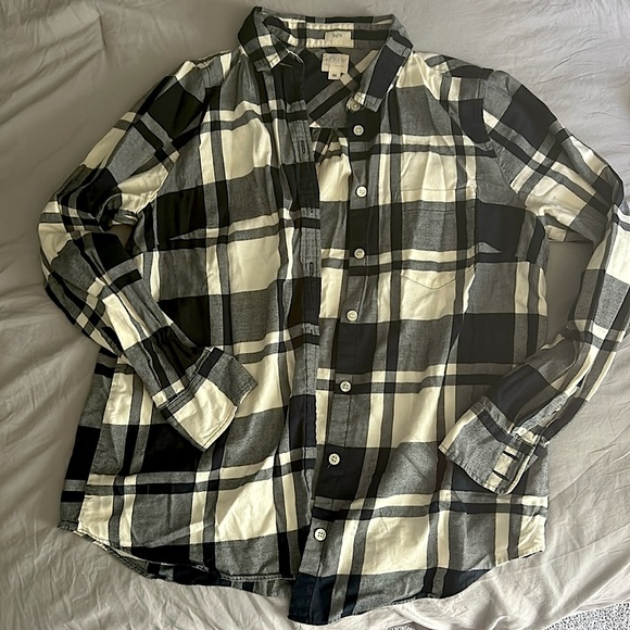 J Crew Boy Fit Plaid Shirt - Picture 1 of 2